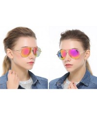 Oval Sunglasses Polarized Anti ultraviolet Travelling Ultra light - Silvery - C418WIGD5K8 $21.19