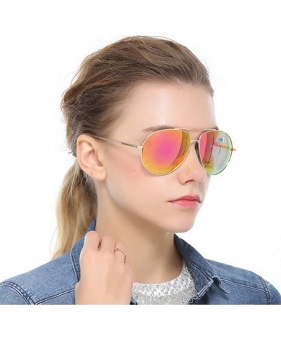 Oval Sunglasses Polarized Anti ultraviolet Travelling Ultra light - Silvery - C418WIGD5K8 $21.19