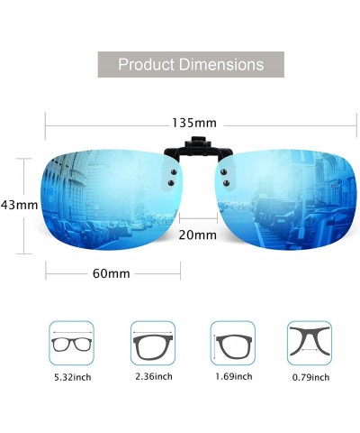 Aviator Unisex Polarized Clip-on Flip up Sunglasses Plastic Lenses Glasses Sports Driving Fishing Cycling Outdoor - C91833QQ8...