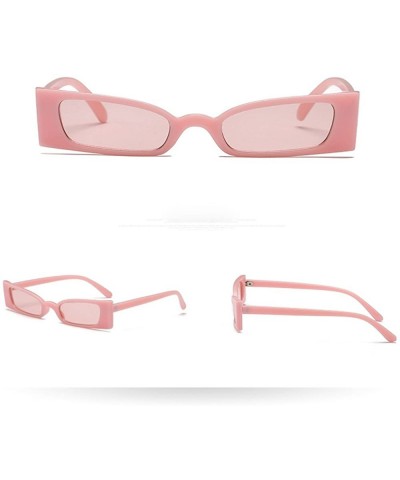 Rimless Sunglasses for Women Men Mini Sunglasses Rectangle Sunglasses Chic Glasses Eyewear Sunglasses for Holiday - C - CX18Q...