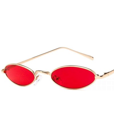 Oval Droplets Oval Sunglasses Women Retro Small Women Sun Glasses Ladies Eyewear 7 - 6 - CJ18XGDTA2G $7.89