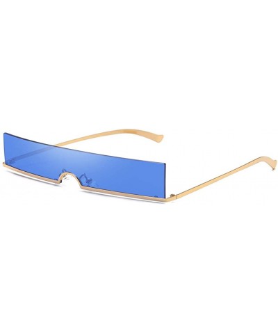 Goggle Sunglasses Fashion Goggles Square Eyeglasses Glasses Eyewear - Blue - C318QND3LKS $21.47