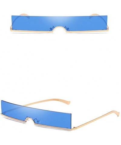 Goggle Sunglasses Fashion Goggles Square Eyeglasses Glasses Eyewear - Blue - C318QND3LKS $12.31