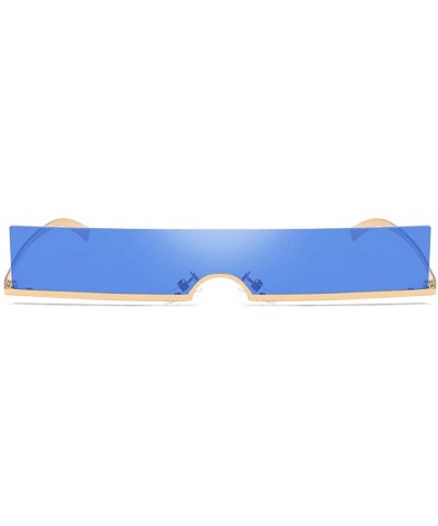 Goggle Sunglasses Fashion Goggles Square Eyeglasses Glasses Eyewear - Blue - C318QND3LKS $12.31