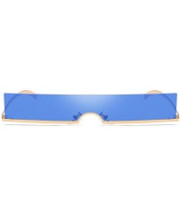 Goggle Sunglasses Fashion Goggles Square Eyeglasses Glasses Eyewear - Blue - C318QND3LKS $12.31