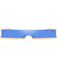 Goggle Sunglasses Fashion Goggles Square Eyeglasses Glasses Eyewear - Blue - C318QND3LKS $12.31
