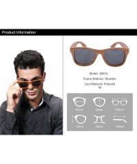 Wayfarer Genuine Handmade Wood Sunglasses Anti-glare Polarized Bamboo Layer UV400 Glasses-Z6016 - Pear - CG129BI24OD $28.67