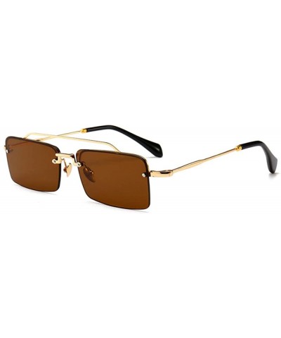 Square Narrow Frame Vintage Square Sunglasses Trend Sunglasses - C718X6SWX76 $36.36