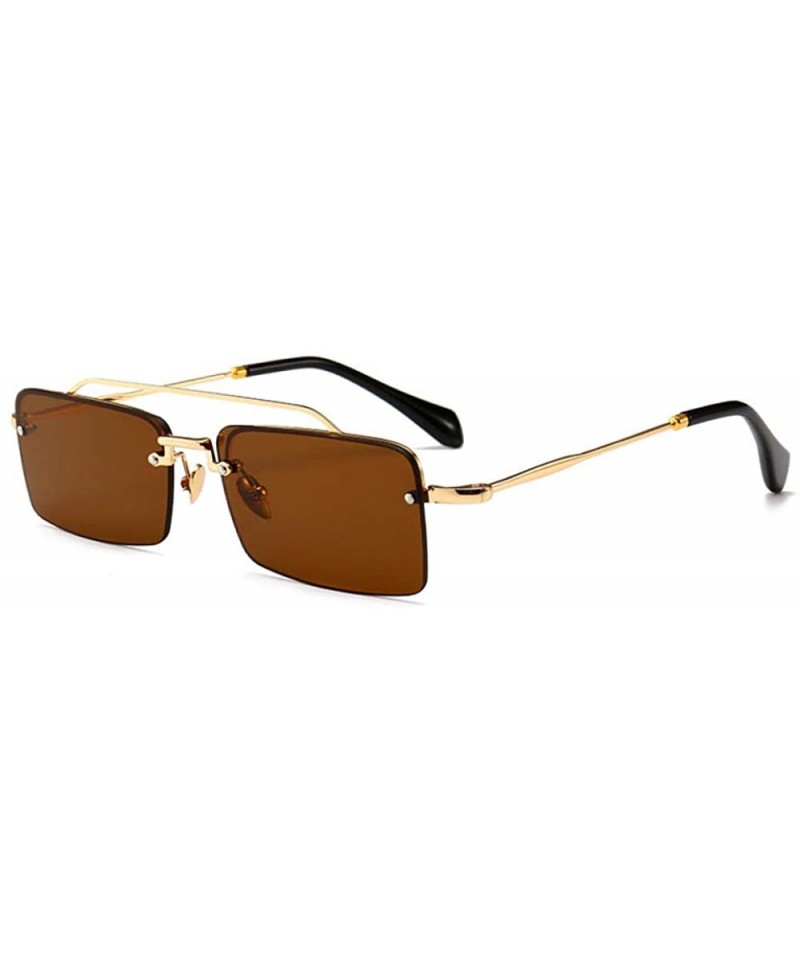 Square Narrow Frame Vintage Square Sunglasses Trend Sunglasses - C718X6SWX76 $81.54