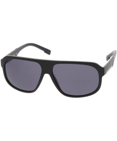 Aviator Sport Fashion Geometric Plastic Aviator Frame Sunglasses Model S60W3204 - Black - CP182KMCG4X $18.32