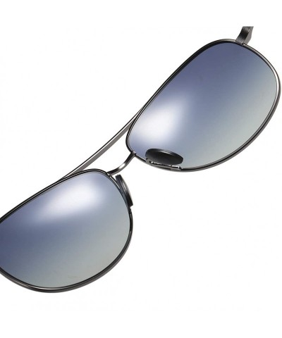 Aviator Large Metal Aviator Sunglasses 62mm- Polarized- 100% UV Protection - Gunmetal Frame / Grey Gradient Lens - C918T5DH2Y...
