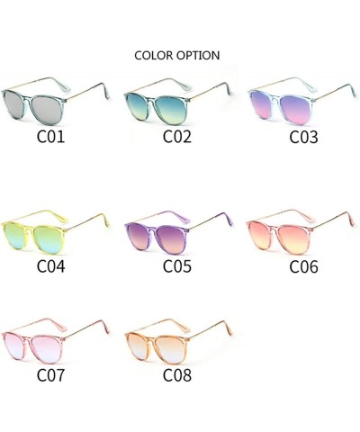 Oversized Sun Glasses Colored Shades Round Sunglasses for Women Tinted Lens Circle Ladies Pink Eyeglasses - C12 - CI18W0ESN0W...