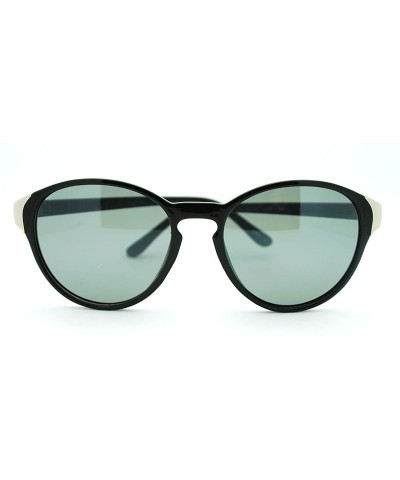 Round Womens Round Keyhole Sunglasses Simple Vintage Fashion Eyewear - Black - C211DIXKCHJ $12.43