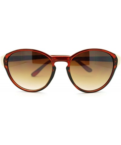 Round Womens Round Keyhole Sunglasses Simple Vintage Fashion Eyewear - Black - C211DIXKCHJ $12.43