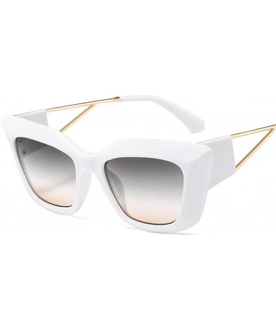 Cat Eye Women Vintage Cat Eye Sunglasses Stylish Gradient Sun Glasses Ladies Travel Shades UV400 - CB199O7A9EZ $22.60