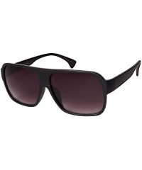 Square Retro Inspired Square Flat Top Sunglasses 1401WD-AP - Matte Black - CE183EZ8HGR $8.44