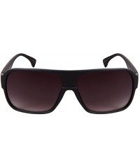 Square Retro Inspired Square Flat Top Sunglasses 1401WD-AP - Matte Black - CE183EZ8HGR $8.44