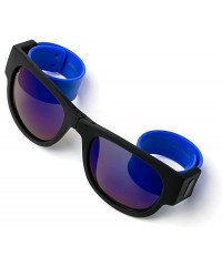 Wayfarer Folding Retro Design for Action Sports Easy to Store Sunglasses - Blue/Dark Blue - CO17Y0I3N23 $8.00