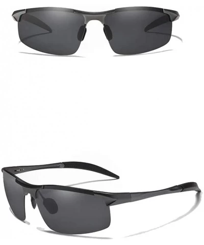 Sport Genuine quality Running Cycling sunglasses fashion polarized and UV400 ultra light Al-Mg - Grey - C818GAM36L8 $36.59
