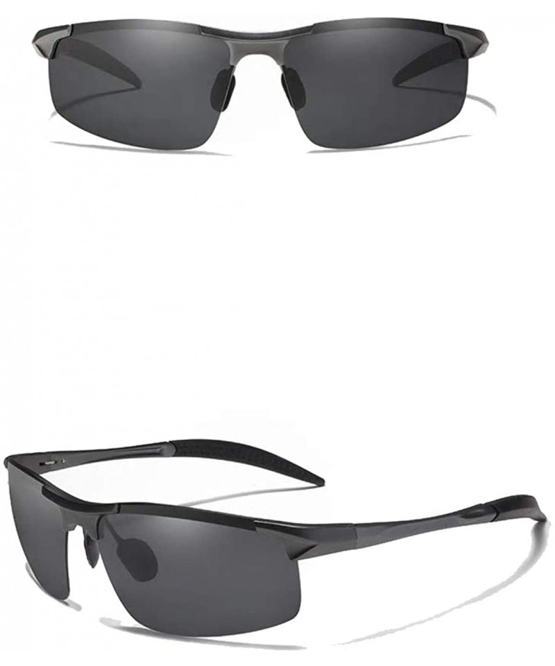 Sport Genuine quality Running Cycling sunglasses fashion polarized and UV400 ultra light Al-Mg - Grey - C818GAM36L8 $36.59