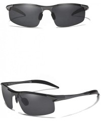Sport Genuine quality Running Cycling sunglasses fashion polarized and UV400 ultra light Al-Mg - Grey - C818GAM36L8 $36.59