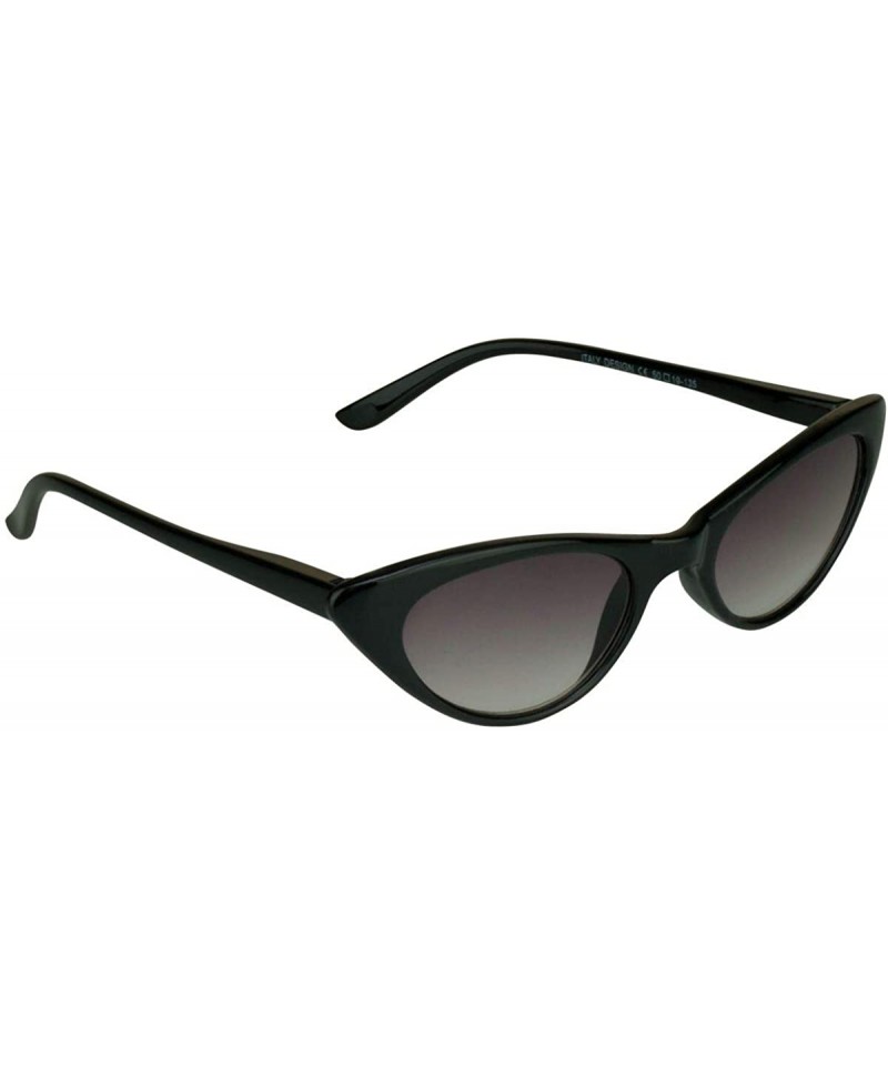 Cat Eye Womens Reader Sunglasses Cat Eye Full Lens Sun Readers Not Bifocal - Black Smoke - CK11P496HSD $12.63