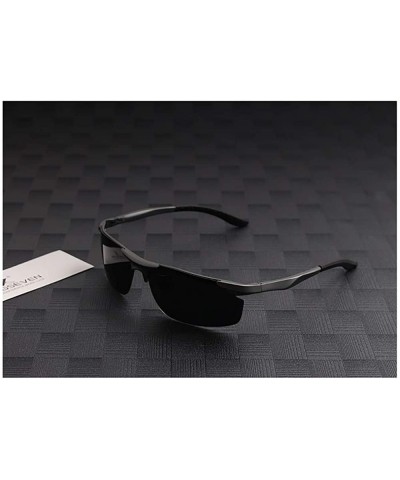 Sport Genuine quality Running Cycling sunglasses fashion polarized and UV400 ultra light Al-Mg - Grey - C818GAM36L8 $36.59