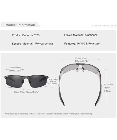 Sport Genuine quality Running Cycling sunglasses fashion polarized and UV400 ultra light Al-Mg - Grey - C818GAM36L8 $15.68