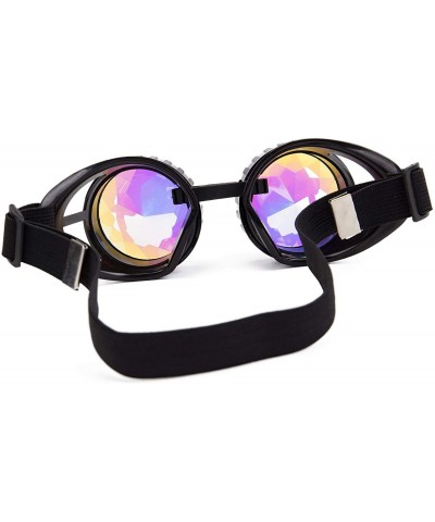 Goggle Steampunk Glasses Rave Retro Vintage Spikes Goggles Cosplay Halloween - Black - CA18IHSXSZM $9.58