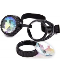 Goggle Steampunk Glasses Rave Retro Vintage Spikes Goggles Cosplay Halloween - Black - CA18IHSXSZM $9.58