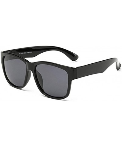 Oval Vintage Unisex Polarized Hippie Sun Glasses For Men Women Frame Mirrored Flat Lens Sunglasses UV400 - Bright Grey - CS19...