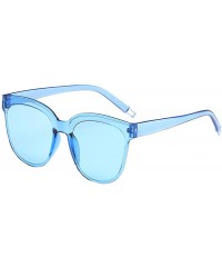 Oversized Fashion Jelly Design Style Sunglasses Sexy Retro Sunglasses Resin Lens Sunglasses Ladies Shades - Unisex - Blue - C...