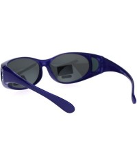 Oval Polarized Womens Rhinestone Pearl Oval Round 60mm OTG Fit Over Sunglasses - Purple - C6185G5M7EU $23.99