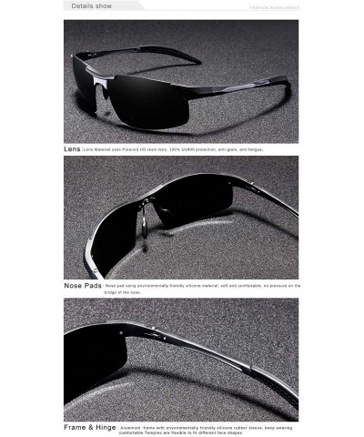 Sport Genuine quality Running Cycling sunglasses fashion polarized and UV400 ultra light Al-Mg - Grey - C818GAM36L8 $36.59