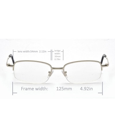 Rectangular 2 Pairs Metal Frame Spring Hinge Reading Glasses With Portable Aluminum Hard Case - Gold+silver - CY186SES2IX $9.61