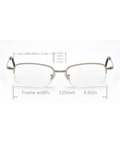 Rectangular 2 Pairs Metal Frame Spring Hinge Reading Glasses With Portable Aluminum Hard Case - Gold+silver - CY186SES2IX $9.61