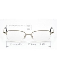 Rectangular 2 Pairs Metal Frame Spring Hinge Reading Glasses With Portable Aluminum Hard Case - Gold+silver - CY186SES2IX $9.61