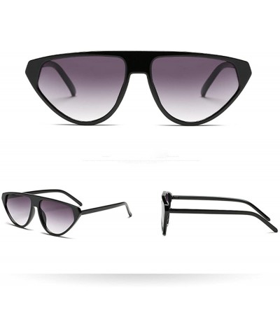 Oversized Classic Cat Eye Sunglasses Oversized One Piece Colored Transparent Eyewear - D - CR190HYWE8Q $8.10