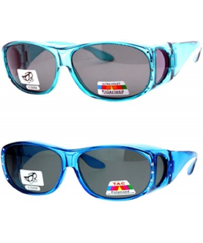 Rectangular 2 Pair Womens Rhinestone Anti Glare Polarized Fit Over Glasses Sunglasses Oval Rectangular - Large - C0198DD62C7 ...