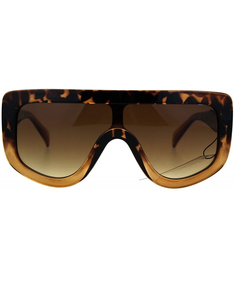 Shield Shield Oceanic Gradient Robotic Plastic Racer Sunglasses - Tortoise Brown - CZ1869248X0 $8.61