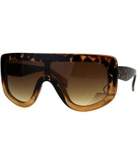 Shield Shield Oceanic Gradient Robotic Plastic Racer Sunglasses - Tortoise Brown - CZ1869248X0 $8.61