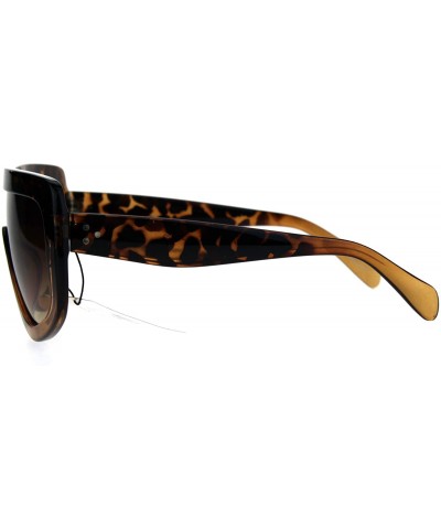 Shield Shield Oceanic Gradient Robotic Plastic Racer Sunglasses - Tortoise Brown - CZ1869248X0 $8.61