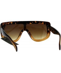 Shield Shield Oceanic Gradient Robotic Plastic Racer Sunglasses - Tortoise Brown - CZ1869248X0 $8.61