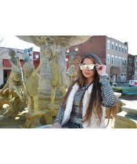 Round Ladies Metal Cat Eye Heart Round Integral Sunglasses Elegant De Luxe Stylish - Fan_2p_31mix - CQ17YO79L3L $16.51