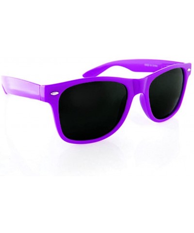 Wayfarer Men Women Classic Sunglasses Purple Frame Black Lens - CG1101RHQLF $9.38