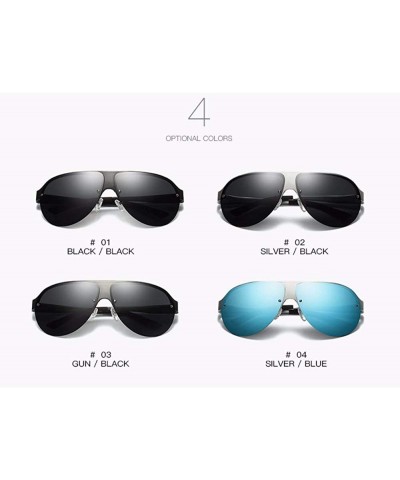 Aviator Aluminum Magnesium Sunglasses Large Frame Sports Glasses Outdoor Polarizer for Men - D - C218QQ2D9AL $34.56