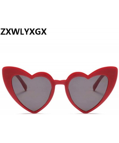 Cat Eye 2019 New Fashion Love Heart Sunglasses Women Cute Sexy Retro Cat Eye Vintage C1 - C6 - CM196R0OUQK $9.15