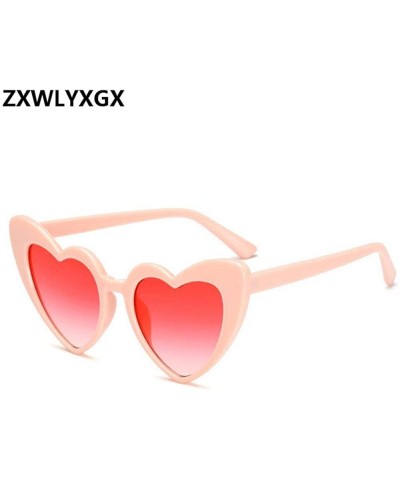 Cat Eye 2019 New Fashion Love Heart Sunglasses Women Cute Sexy Retro Cat Eye Vintage C1 - C6 - CM196R0OUQK $9.15