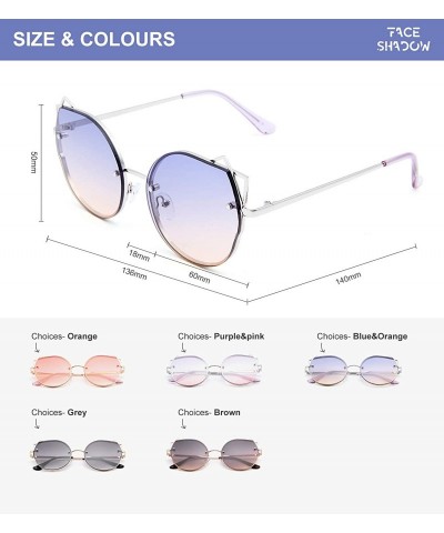 Cat Eye Retro Cat Eye Small Lenses Sunglasses Slender Metal Frame Ladies Fashion Vintage Triangle Sun Glasses For Women - C61...