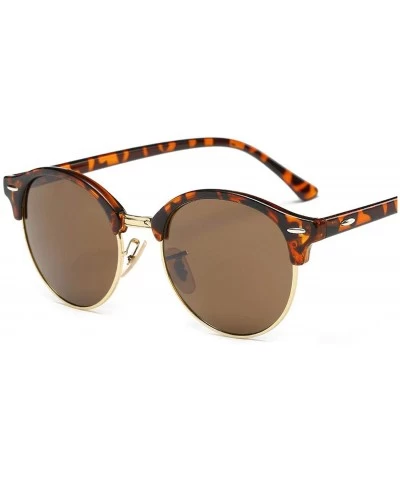 Goggle Hot Sunglasses Women Popular Brand Designer Retro Men Summer Style Sun Glasses - C6brown - C219859KWOI $31.87